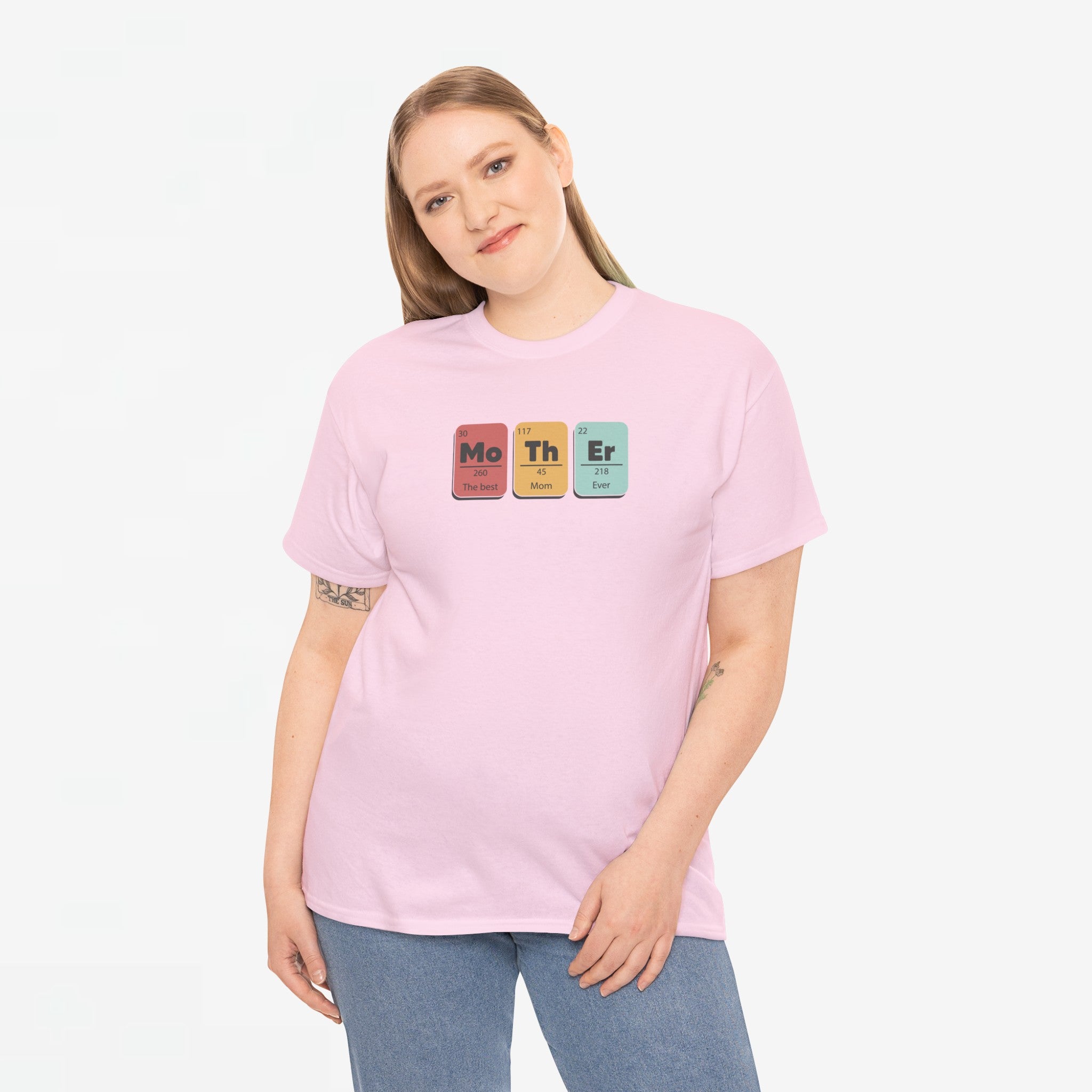 Moederdag Mama Cadeau - T-shirt - Periodiek Systeem Best Mom Ever - Oversized - #56