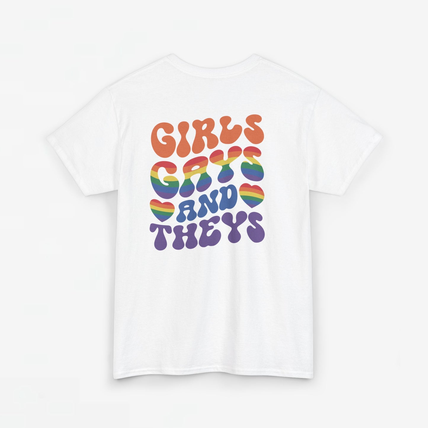 Gay Pride T-shirt - Girls Gays and Theys - Back Print - Oversized #21