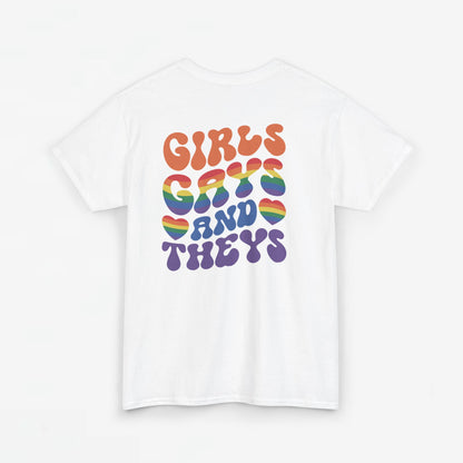 Gay Pride T-shirt - Girls Gays and Theys - Back Print - Oversized #21