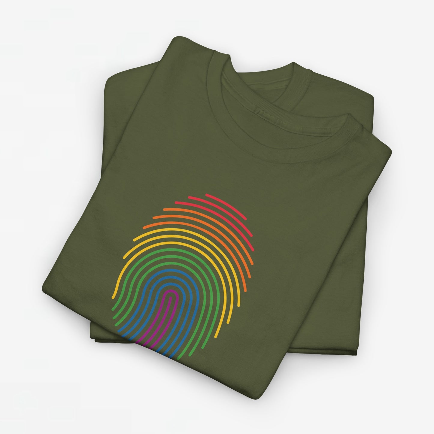 Gay Pride T-shirt - Regenboog Vingerafdruk - Oversized #37