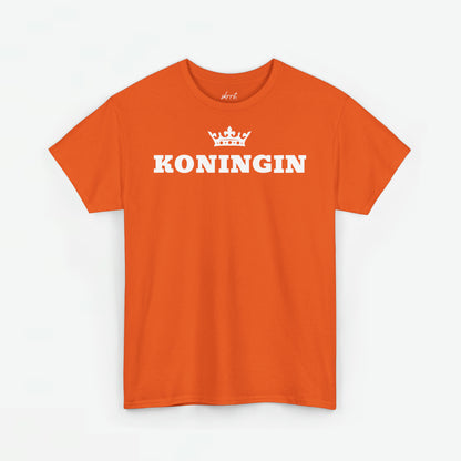 Oranje Shirt Koningin | Front Print | Koningsdag T-shirt | Oversized | Dames