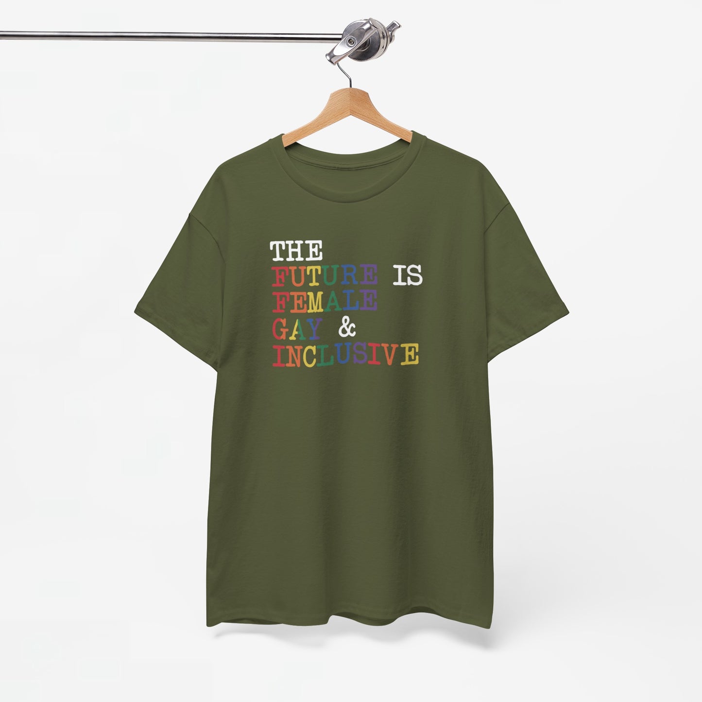 Gay Pride T-shirt - The Future is Female, Gay & Inclusive - Oversized #19