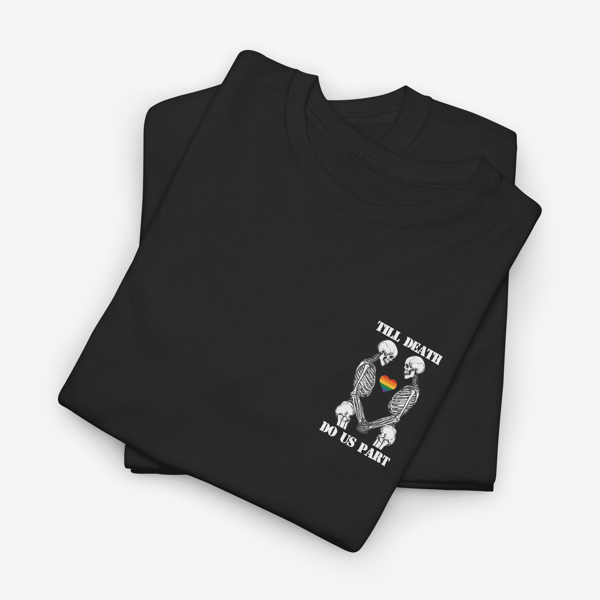 Gay Pride T-shirt - Skelet Echtpaar Till Death Do Us Part | SkrrtShirt