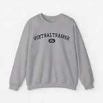 Sporttrui met lange mouwen, lichtgrijs; VOETBALTRAINER-tekstprint met NL-logo.