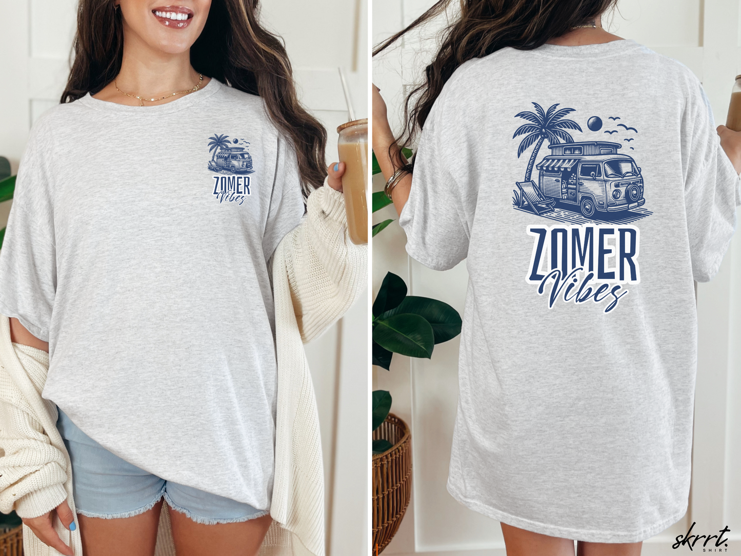 Zomer T-shirt voor Dames - Skrrtshirt Zomervakantie Oversized Tee #7 - Zomer Vibes