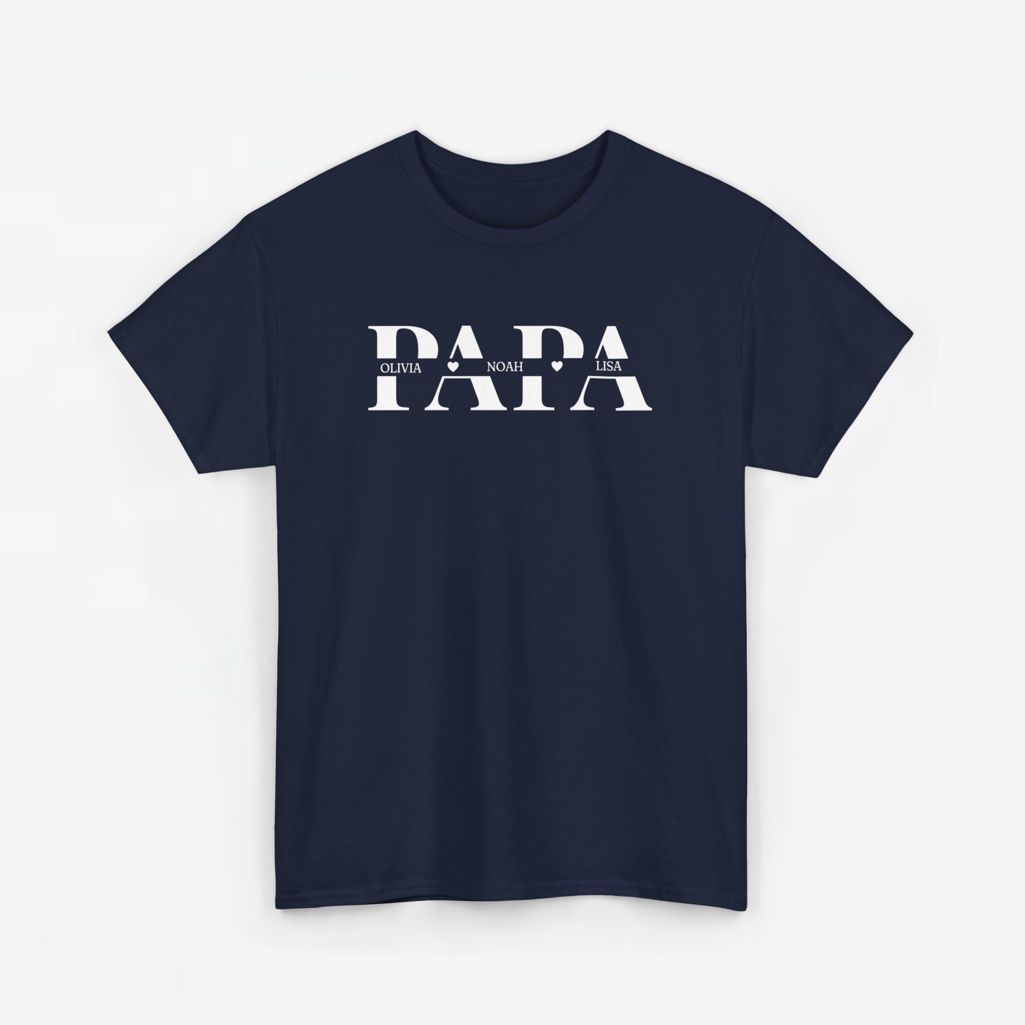 Gepersonaliseerde Vaderdag Papa Cadeau - T-shirt - Papa met namen