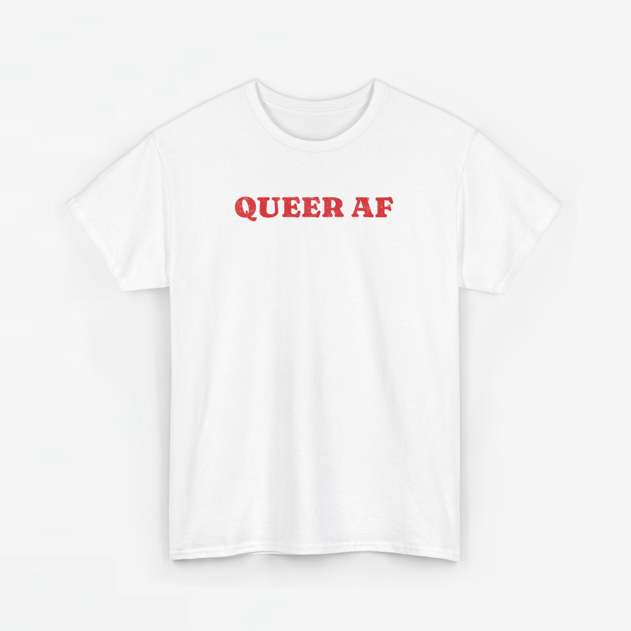 Gay Pride T-shirt - Queer AF - Oversized Tee