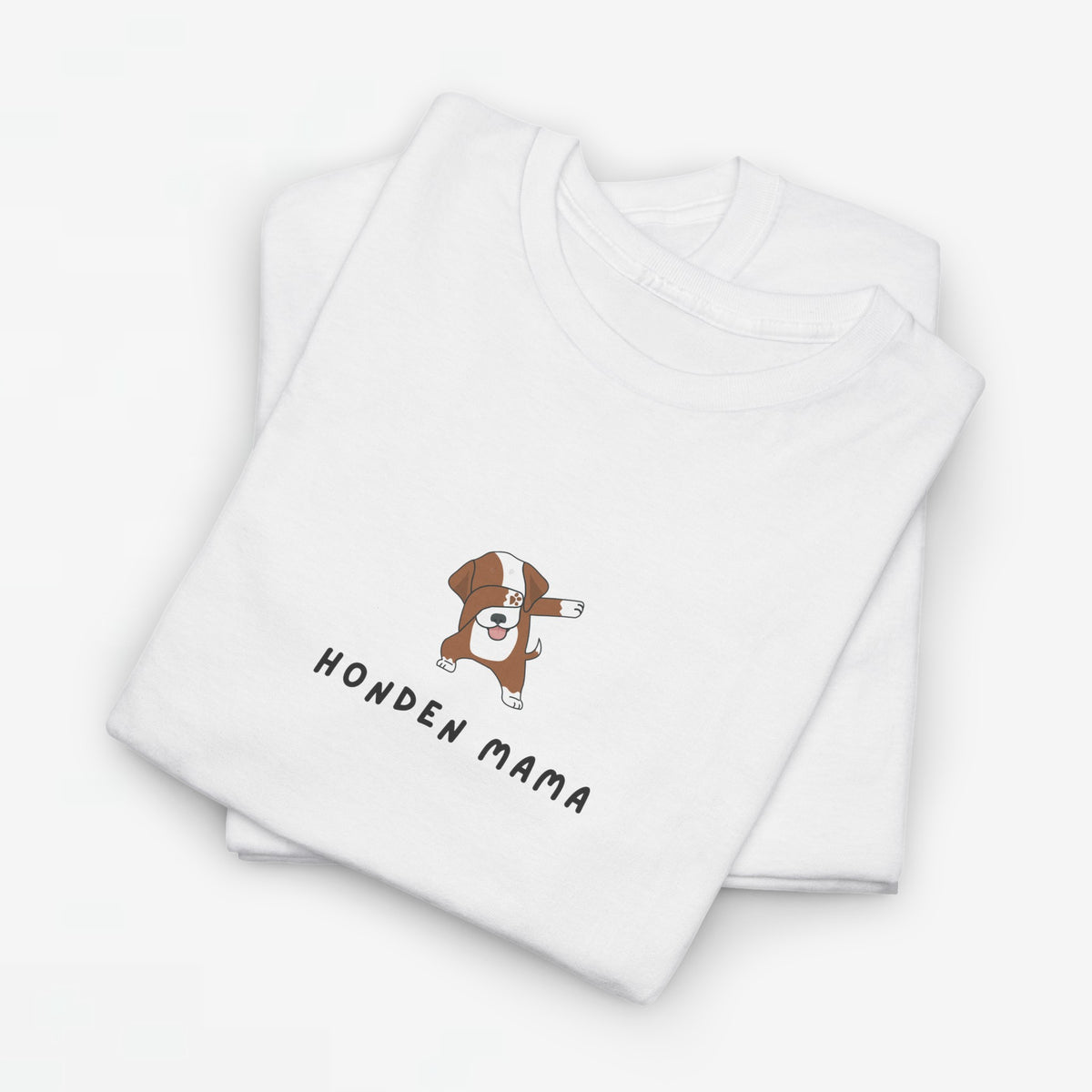 Oversized T-shirt wit met print van hondemama en tekst "HONDEN MAMA"