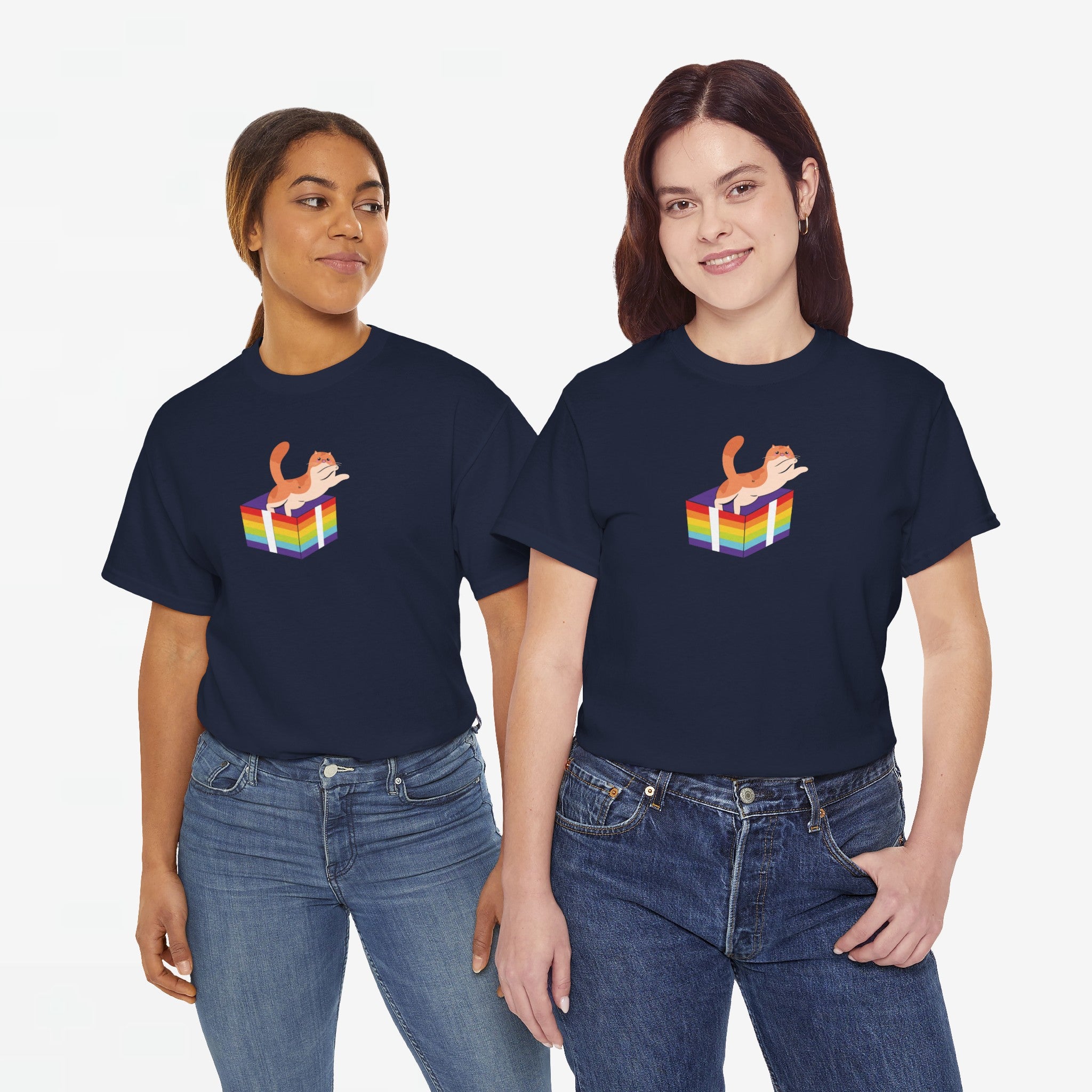 Gay Pride T-shirt - Kat Regenboog - Oversized #57