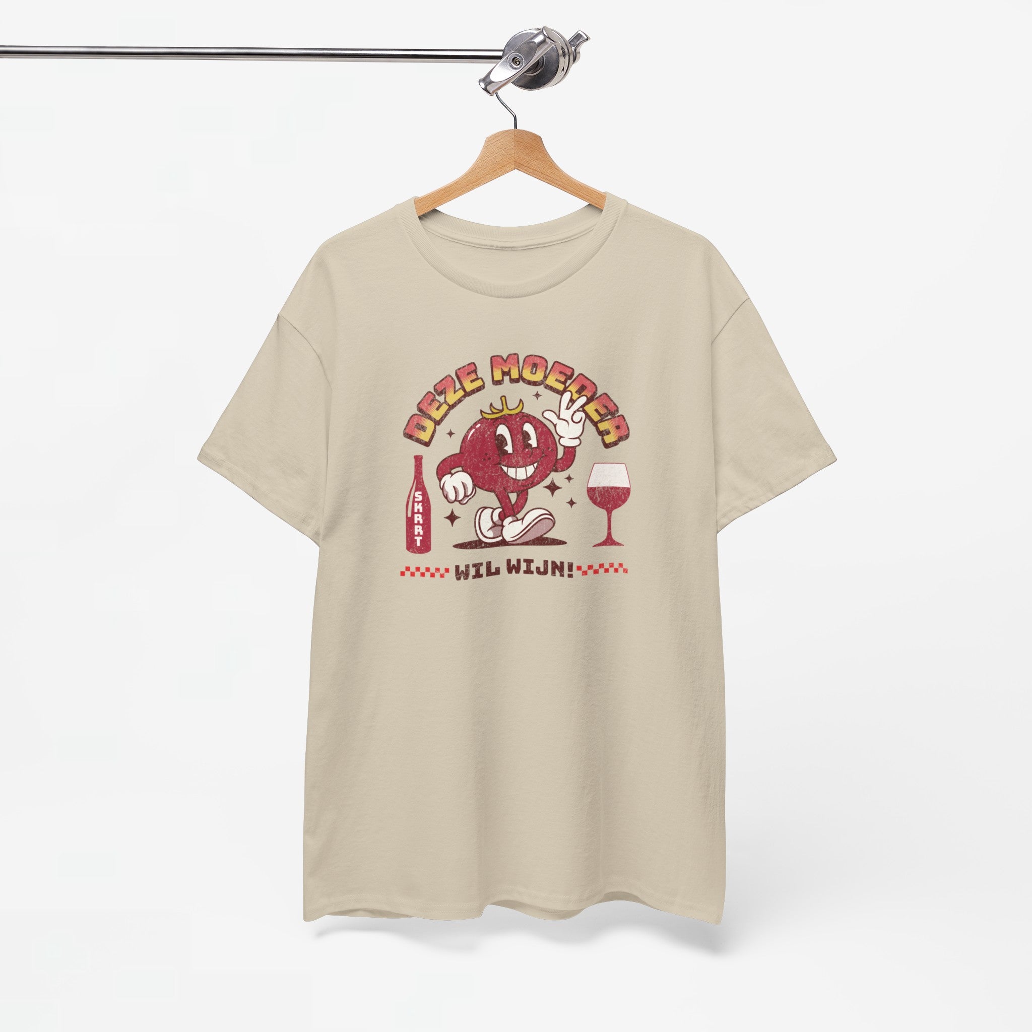 Moederdag Mama Cadeau - T-shirt - Deze Moeder Wil Wijn - Oversized - #97