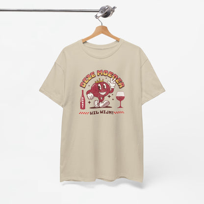 Moederdag Mama Cadeau - T-shirt - Deze Moeder Wil Wijn - Oversized - #97