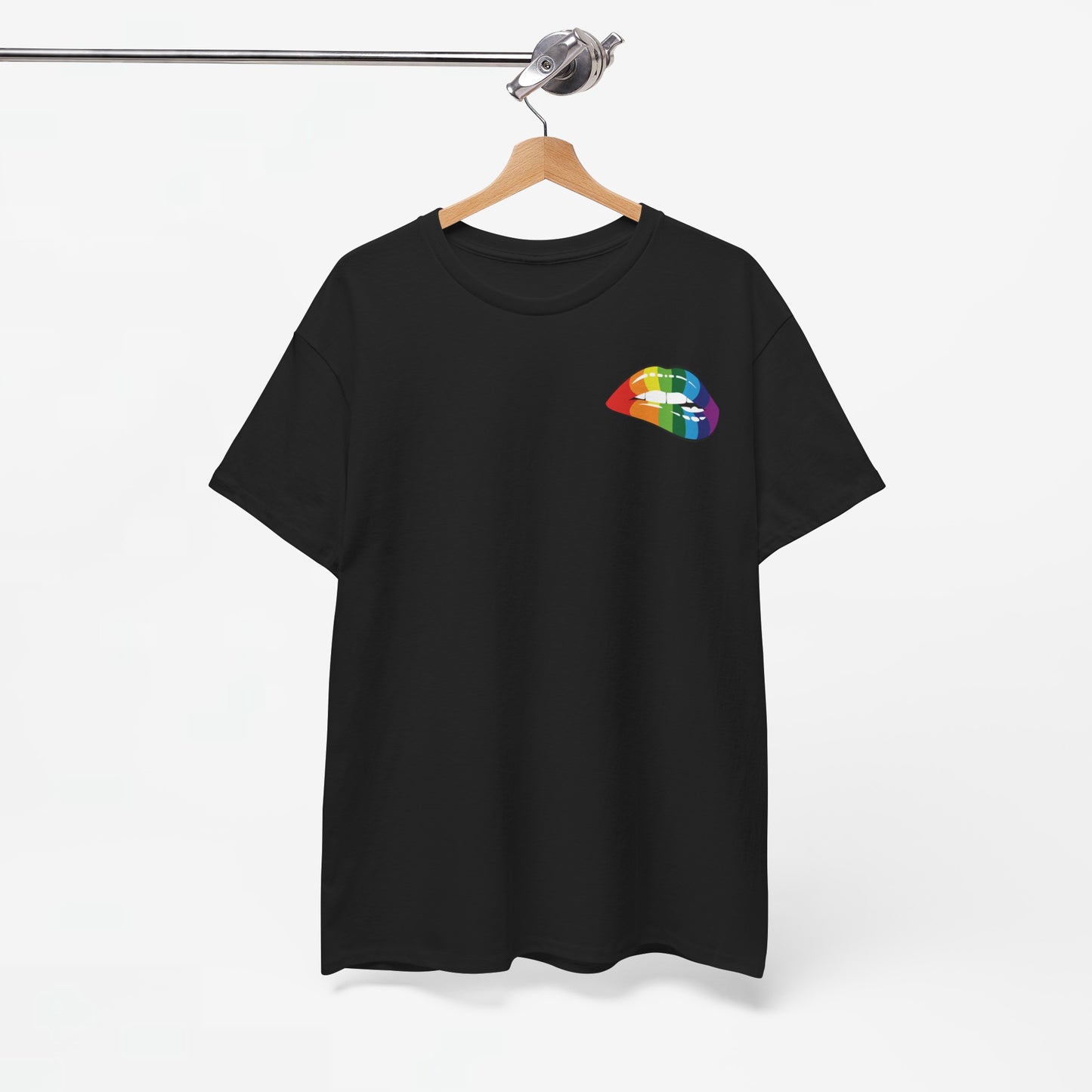 Gay Pride T-shirt - Regenboog Lippen- Back Print - Oversized #35