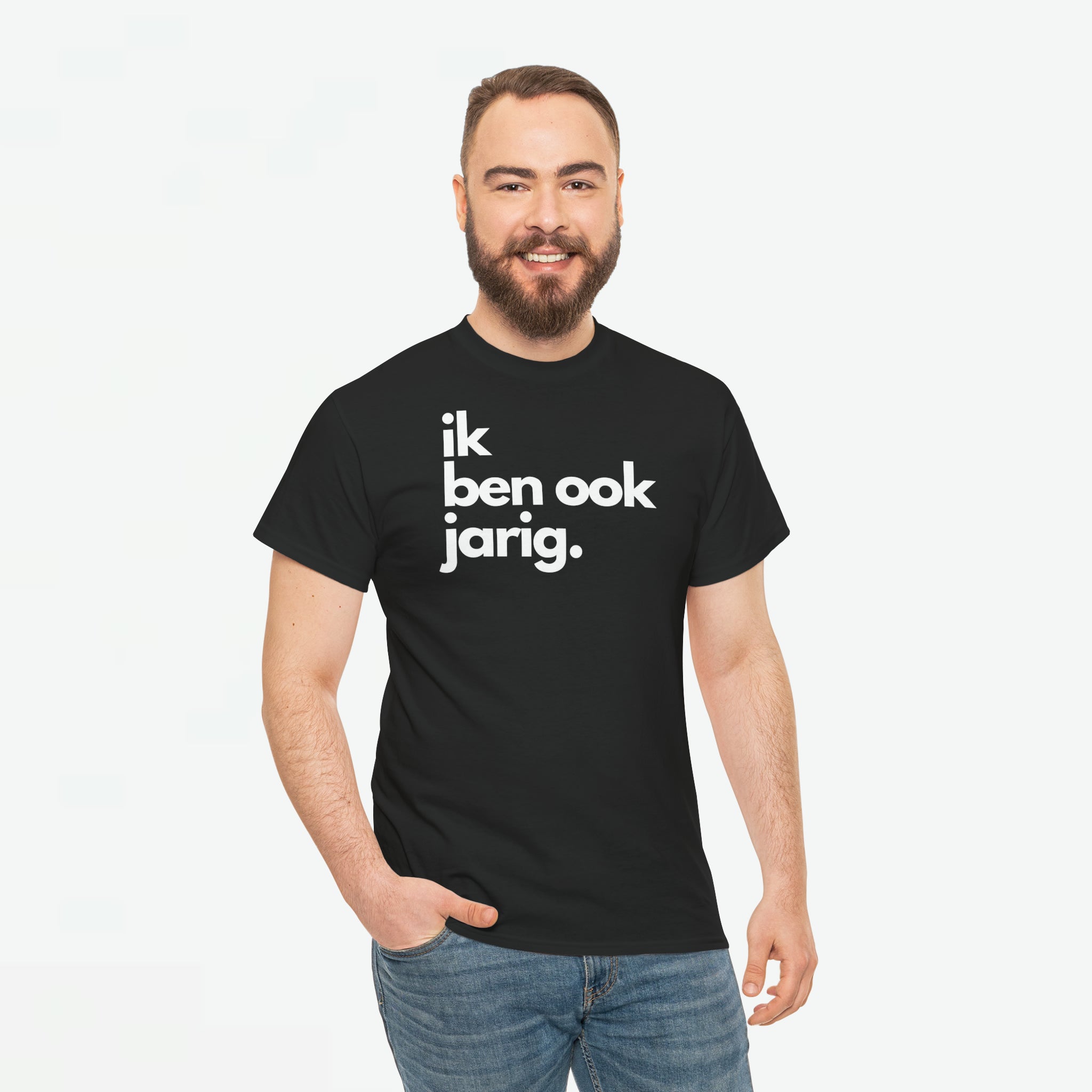 Ik ben ook jarig | Front Print | Koningsdag T-shirt | Oversized