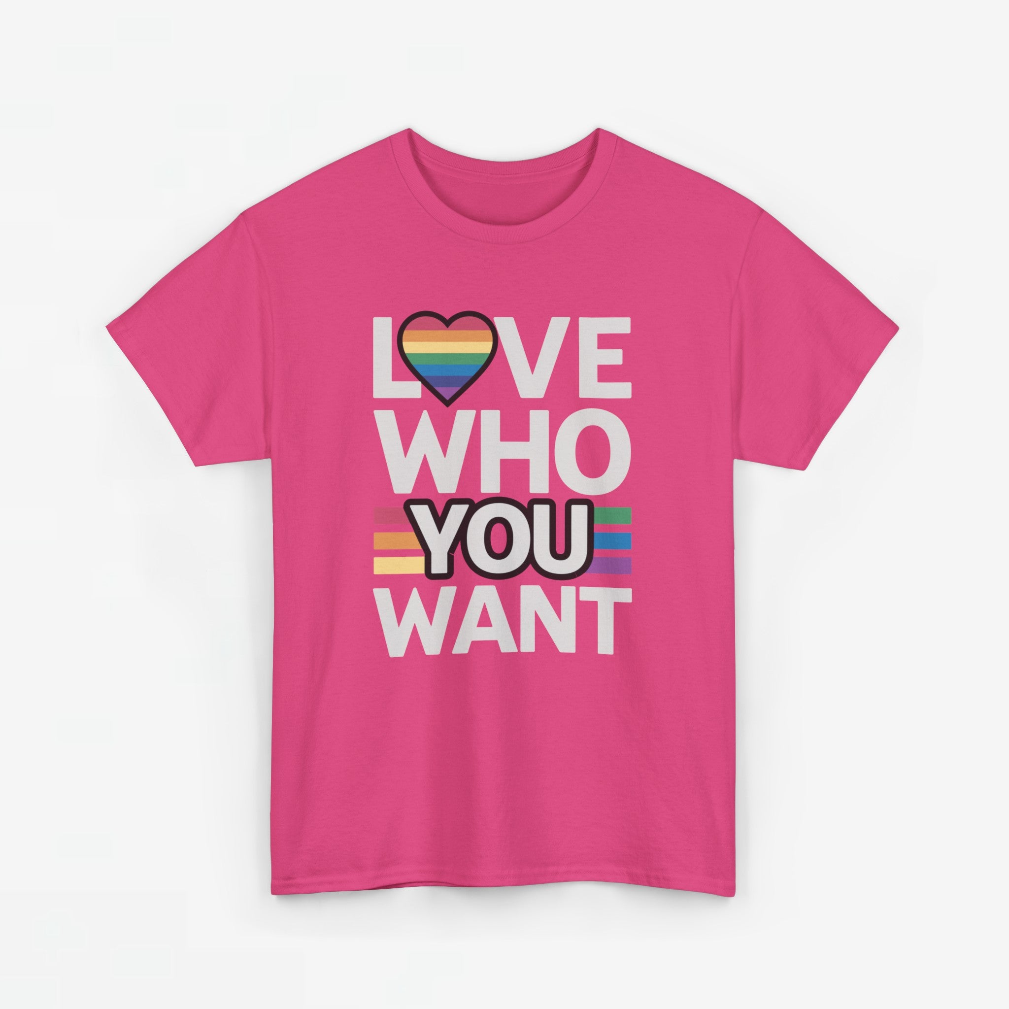 Gay Pride T-shirt - Love Who You Want - Oversized #52
