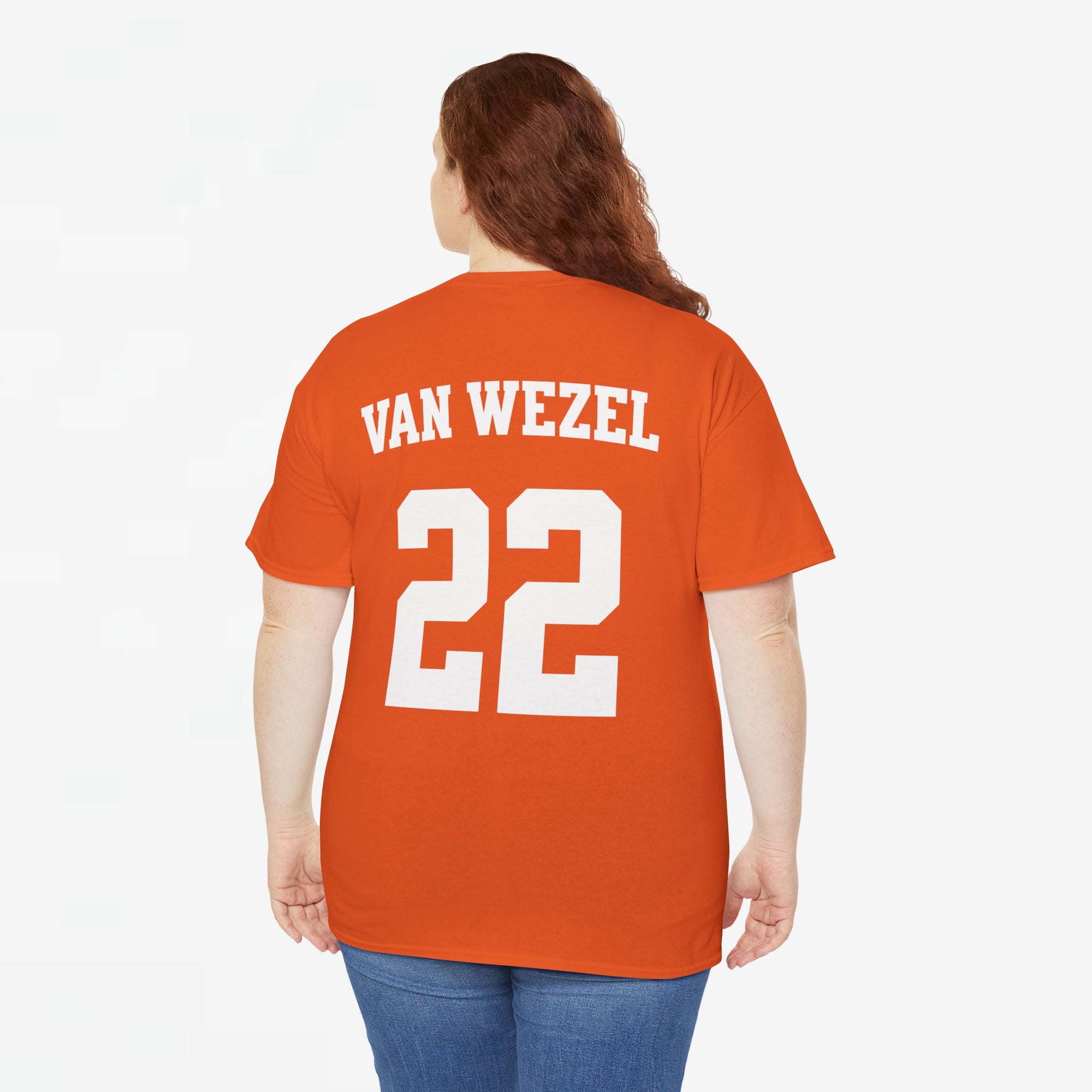 Oranje T-shirt voor EK, WK en Koningsdag - Personaliseer met Naam & Rugnummer (witte tekst)