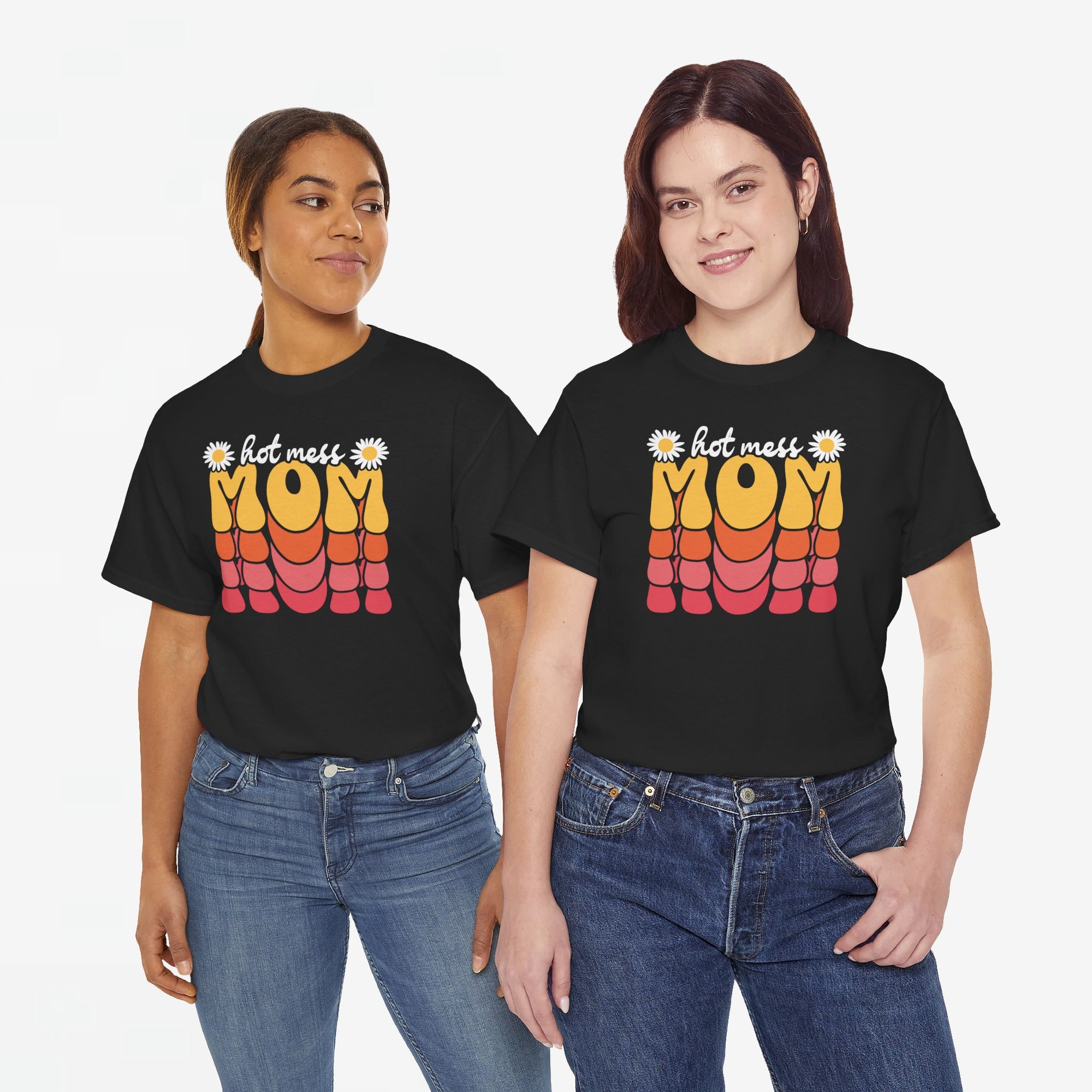 Moederdag Mama Cadeau - T-shirt - Hot Mess Mom - Oversized - #31