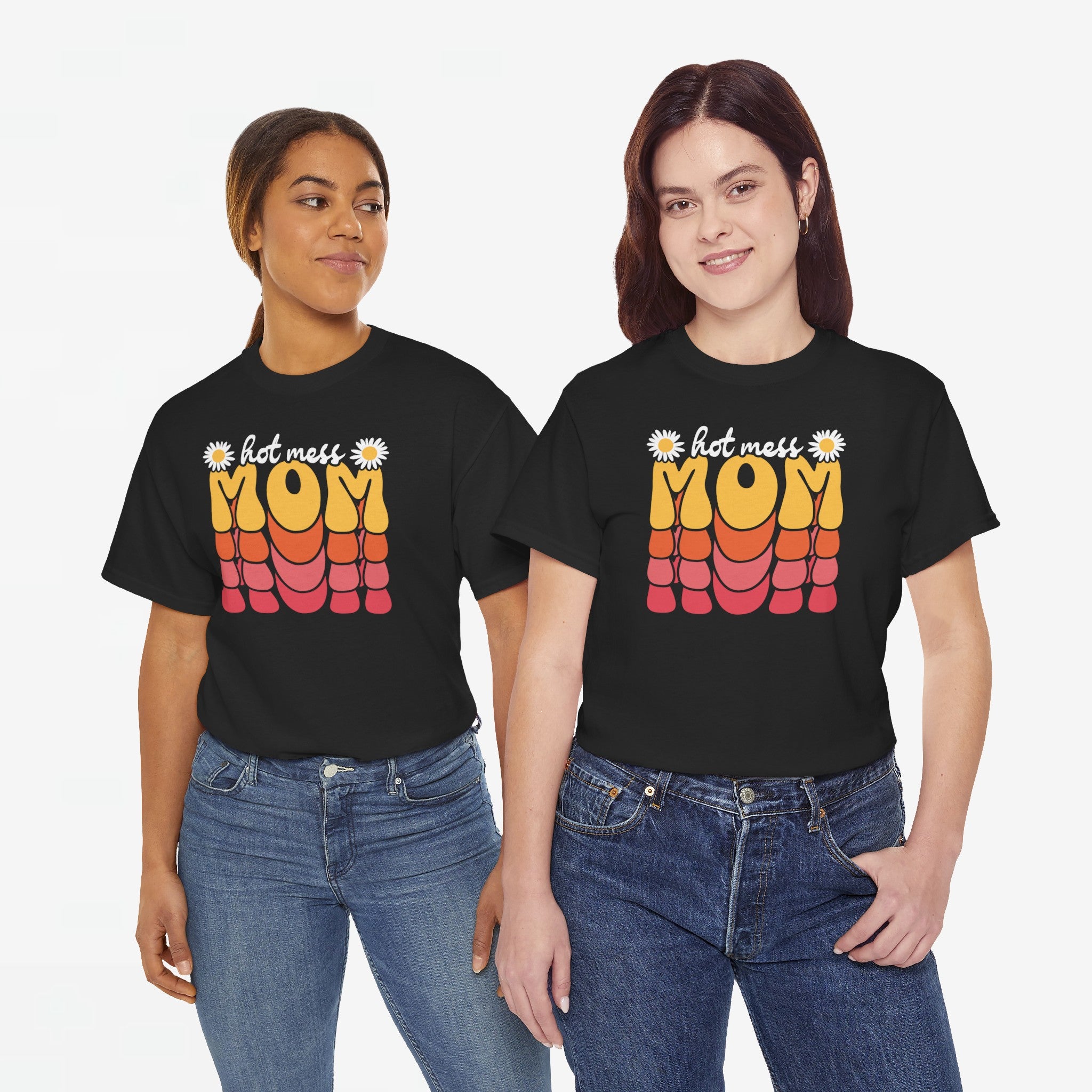 Moederdag Mama Cadeau - T-shirt - Hot Mess Mom - Oversized - #31