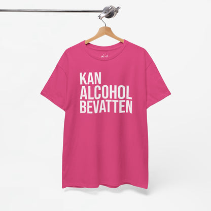 Kan Alcohol Bevatten | Front Print | Koningsdag T-shirt | Oversized