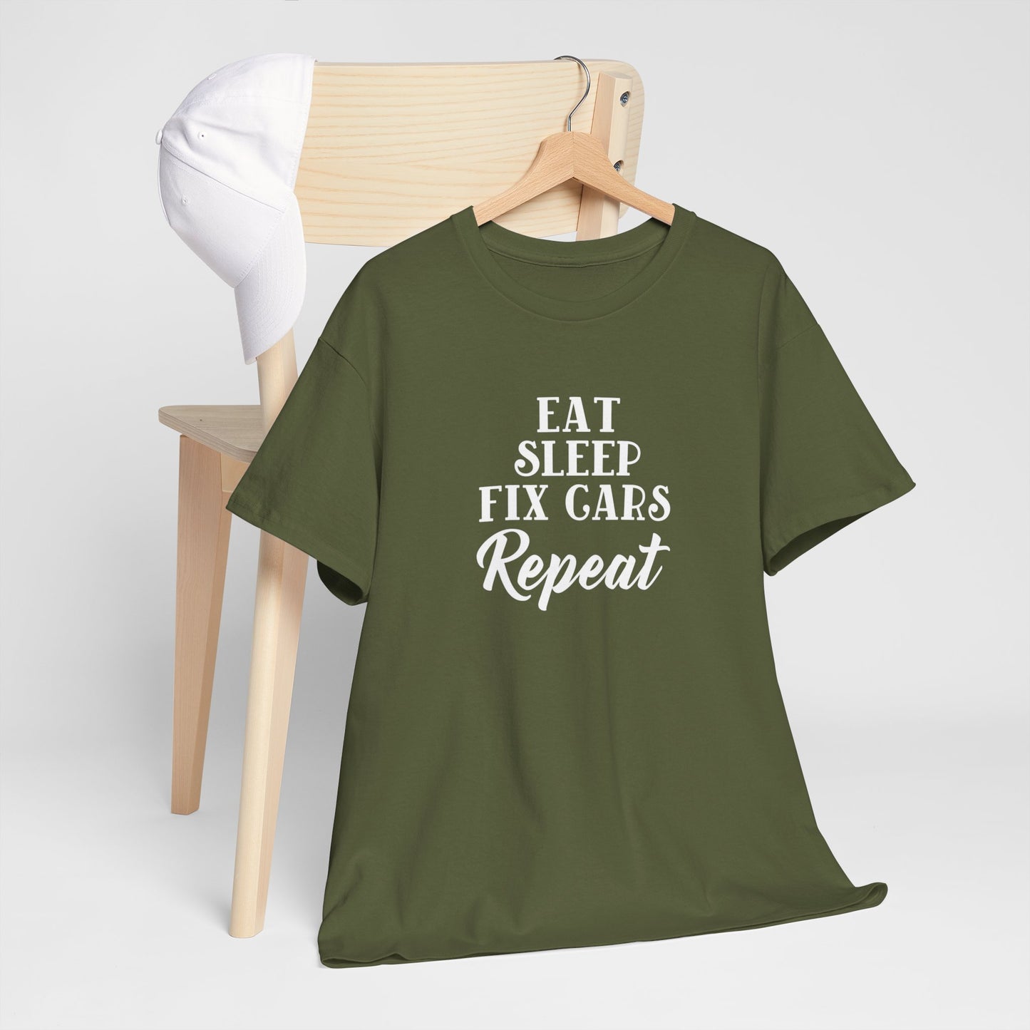 Vaderdag Papa Cadeau - T-shirt - Eat Sleep Fix Cars Repeat - Oversized #58