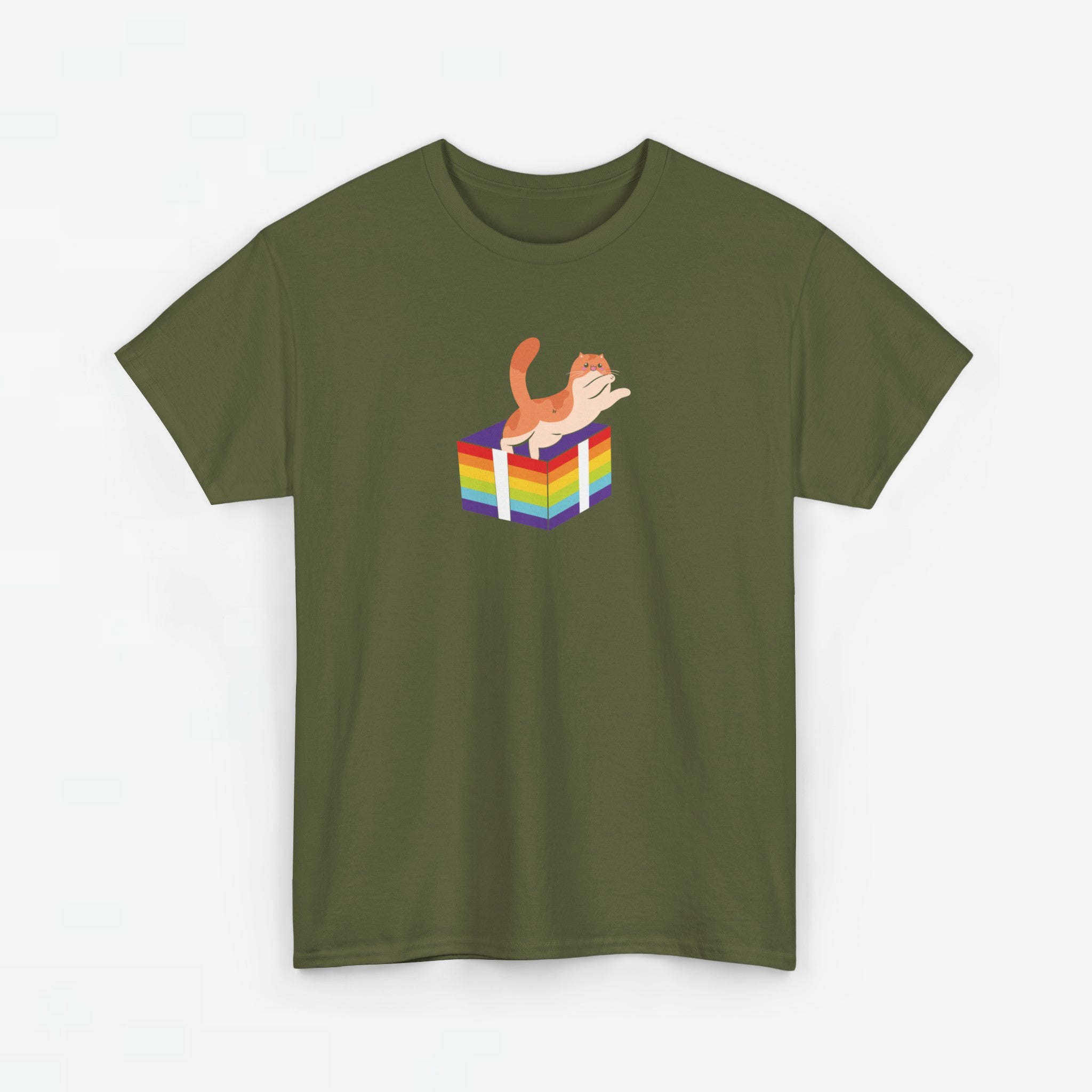 Gay Pride T-shirt - Kat Regenboog - Oversized #57