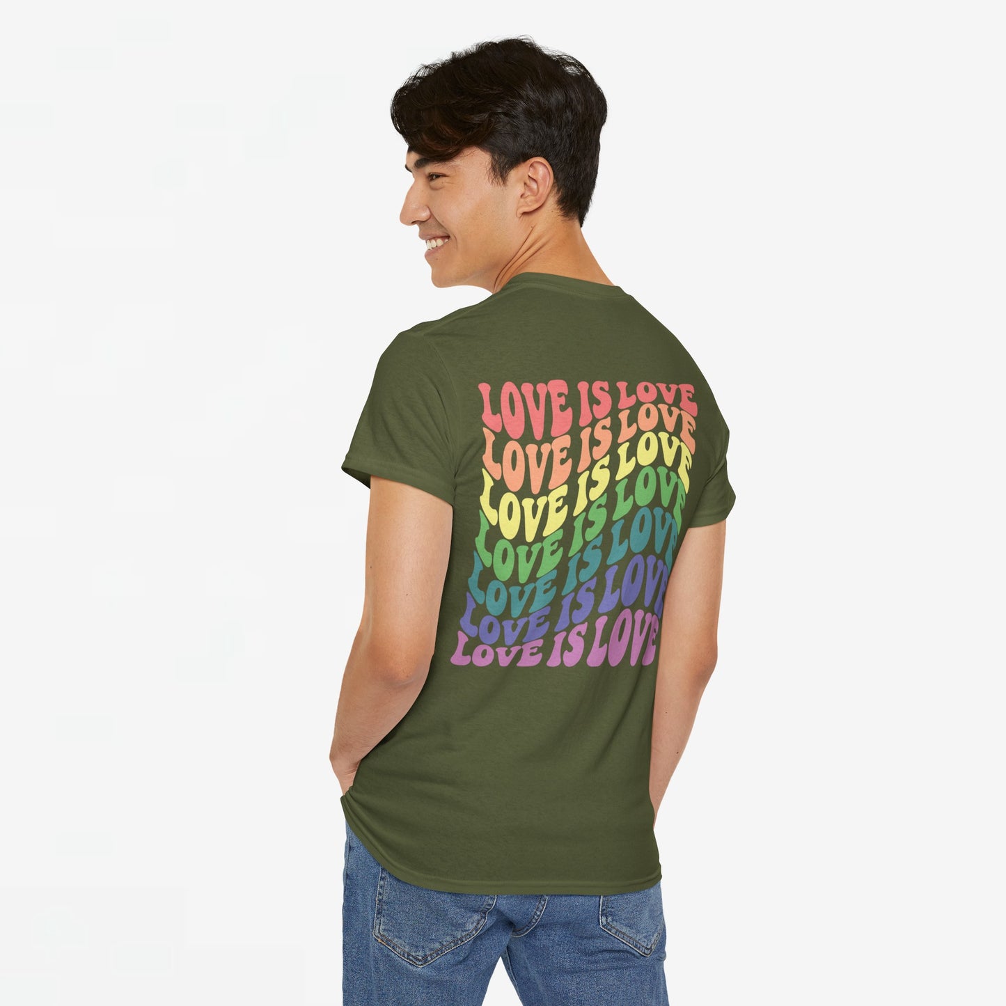 Gay Pride T-shirt - Love is Love - Back Print - Oversized #7