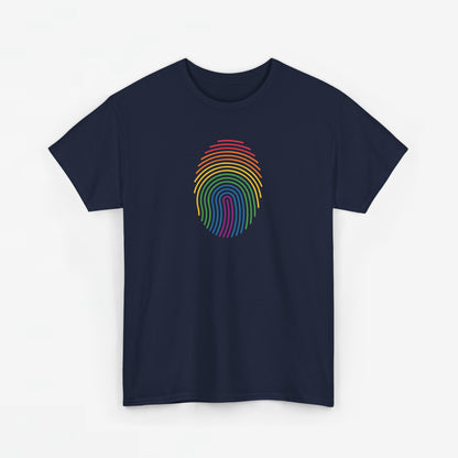 Gay Pride T-shirt - Regenboog Vingerafdruk - Oversized #37