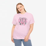 Roze oversized T-shirt met 'MAMA' strikprint op de borst