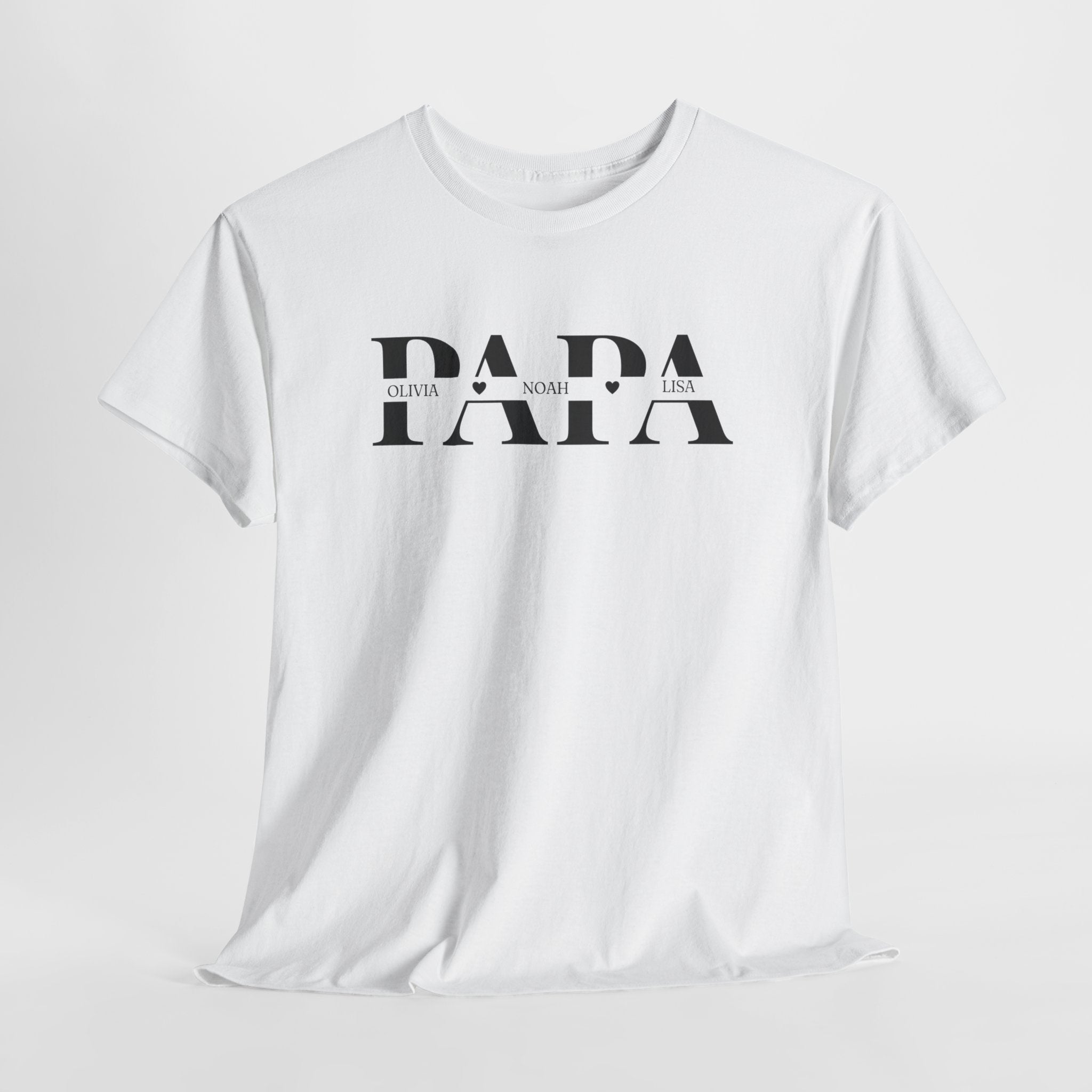 Gepersonaliseerde Vaderdag Papa Cadeau - T-shirt - Papa met namen