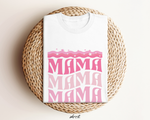 Oversized wit T-shirt met roze 'Mama' print op de borst