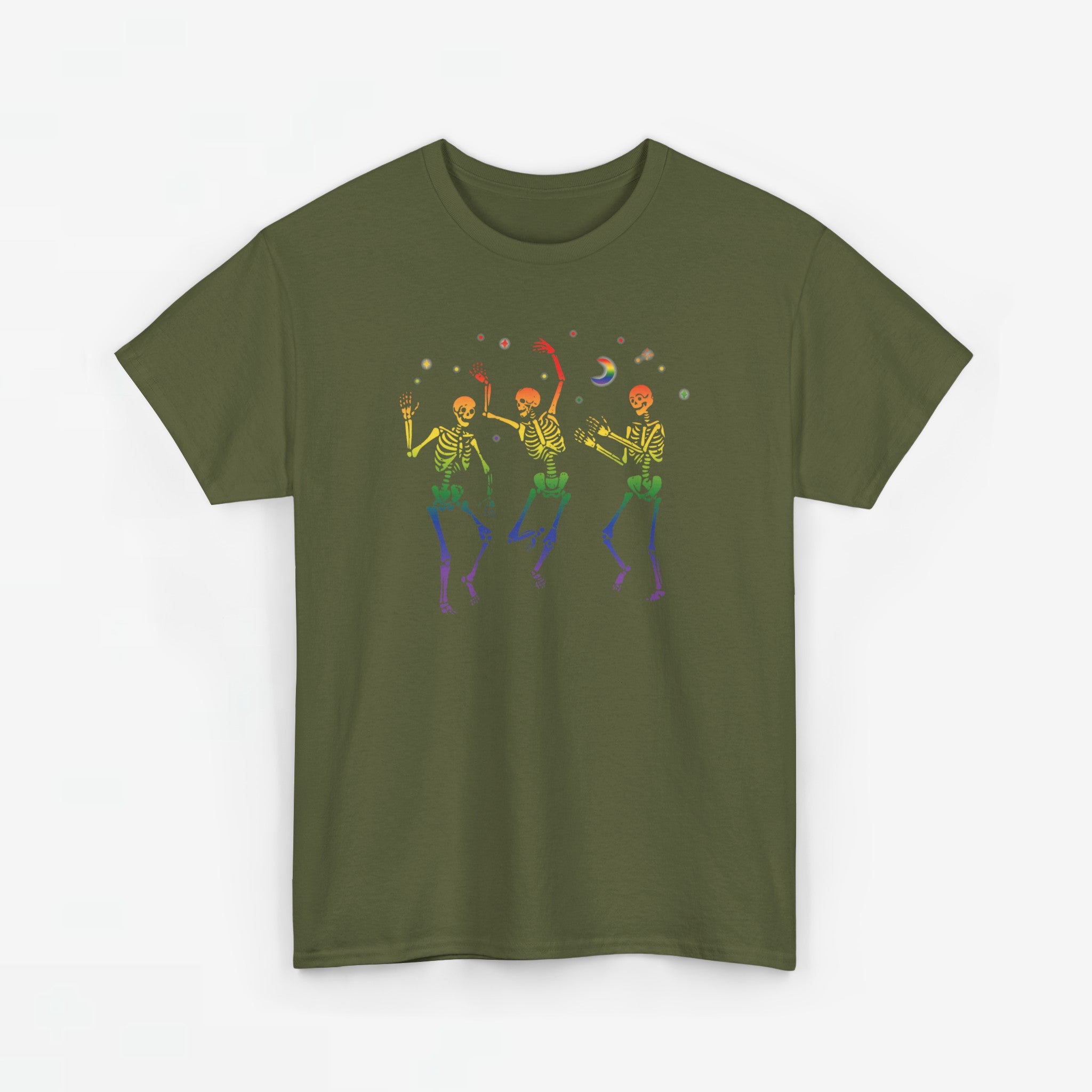 Gay Pride T-shirt - Dansend Skelet - Oversized #47
