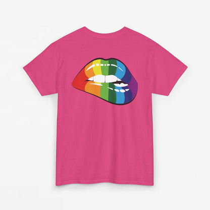 Gay Pride T-shirt - Regenboog Lippen- Back Print - Oversized #35