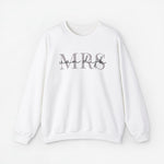 Gepersonaliseerde sweatshirt wit met opdruk “MRS” op de borst