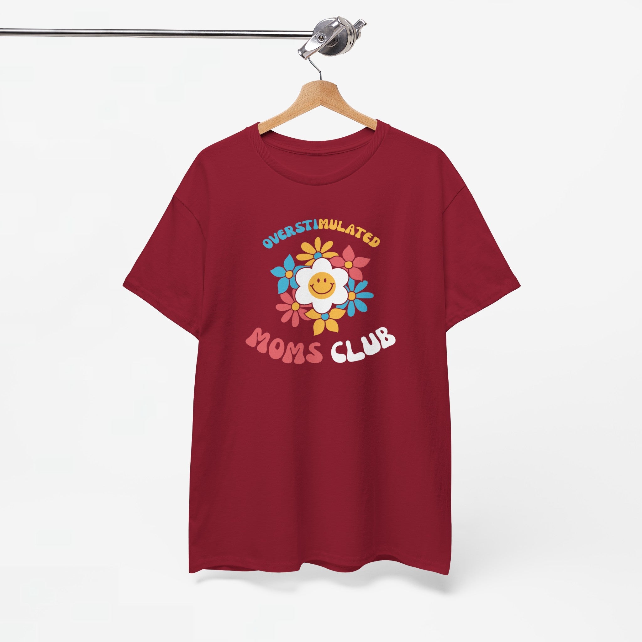 Moederdag Mama Cadeau - T-shirt - Overstimulated Moms Club - Oversized - #43