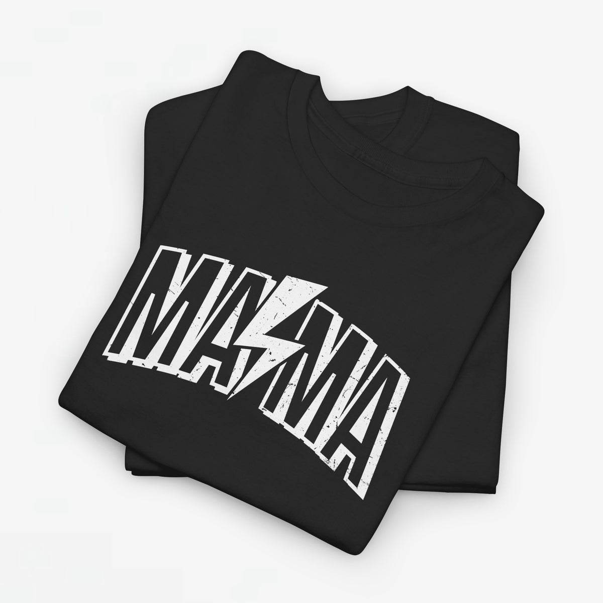 Zwarte oversize T-shirt met grote 'MAMA' print op de voorkant