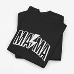 Zwarte oversize T-shirt met grote 'MAMA' print op de voorkant