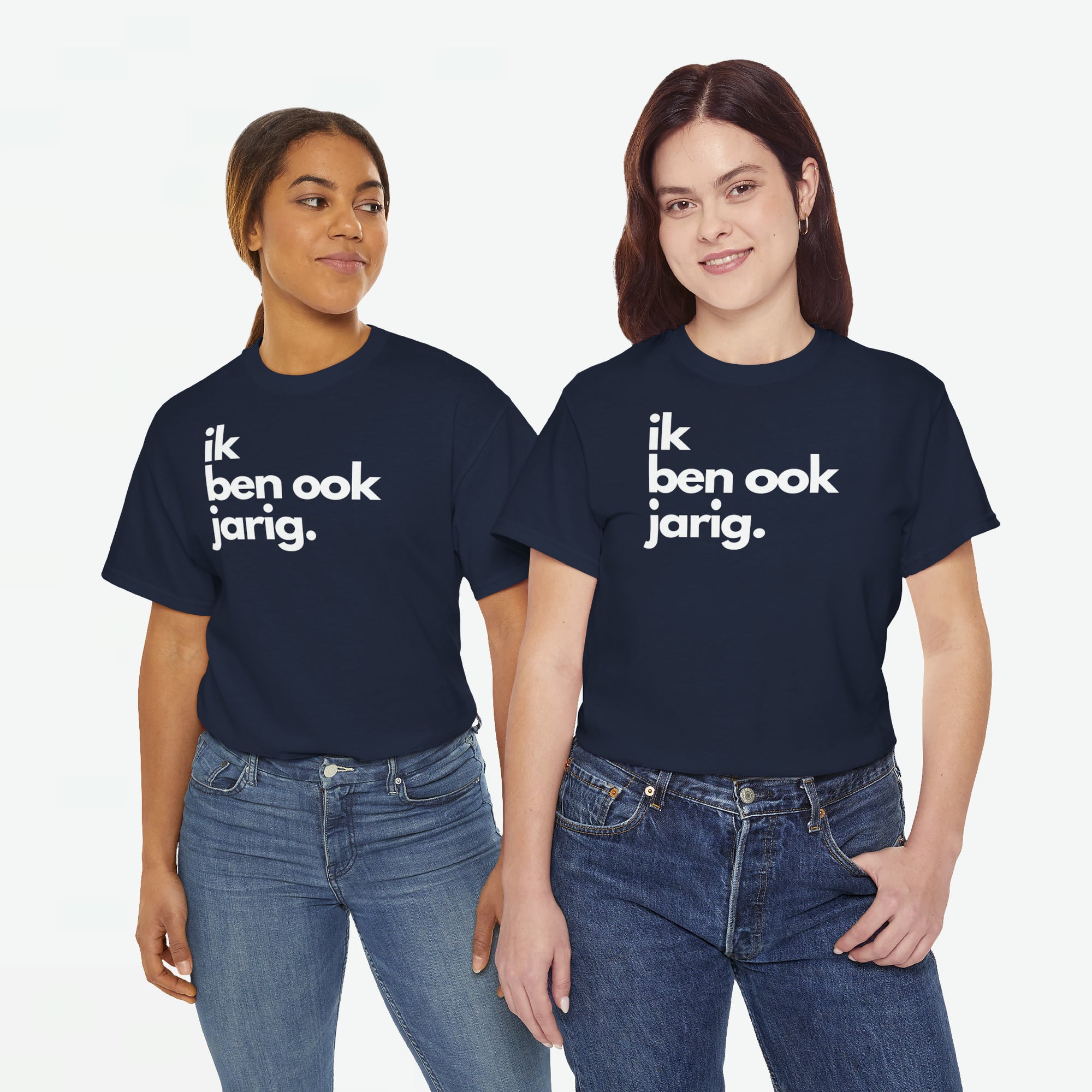 Ik ben ook jarig | Front Print | Koningsdag T-shirt | Oversized