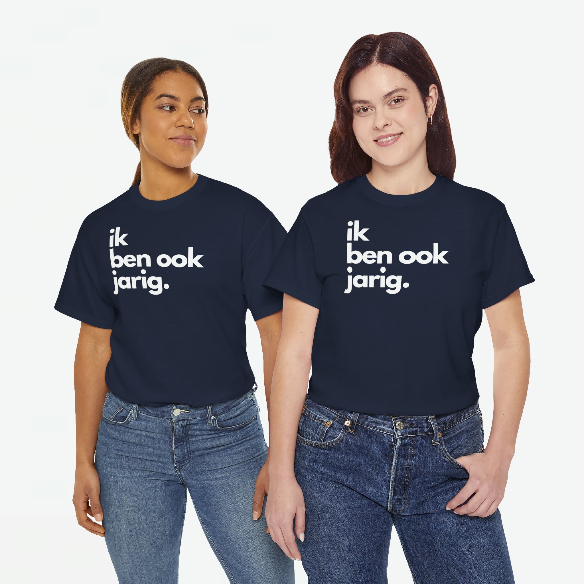 Ik ben ook jarig | Front Print | Koningsdag T-shirt | Oversized