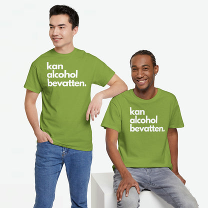 Kan Alcohol Bevatten | Front Print | Koningsdag T-shirt | Oversized