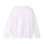 Witte sweatshirt met ronde hals, lange mouwen en ribboorden aan zoom en manchetten
