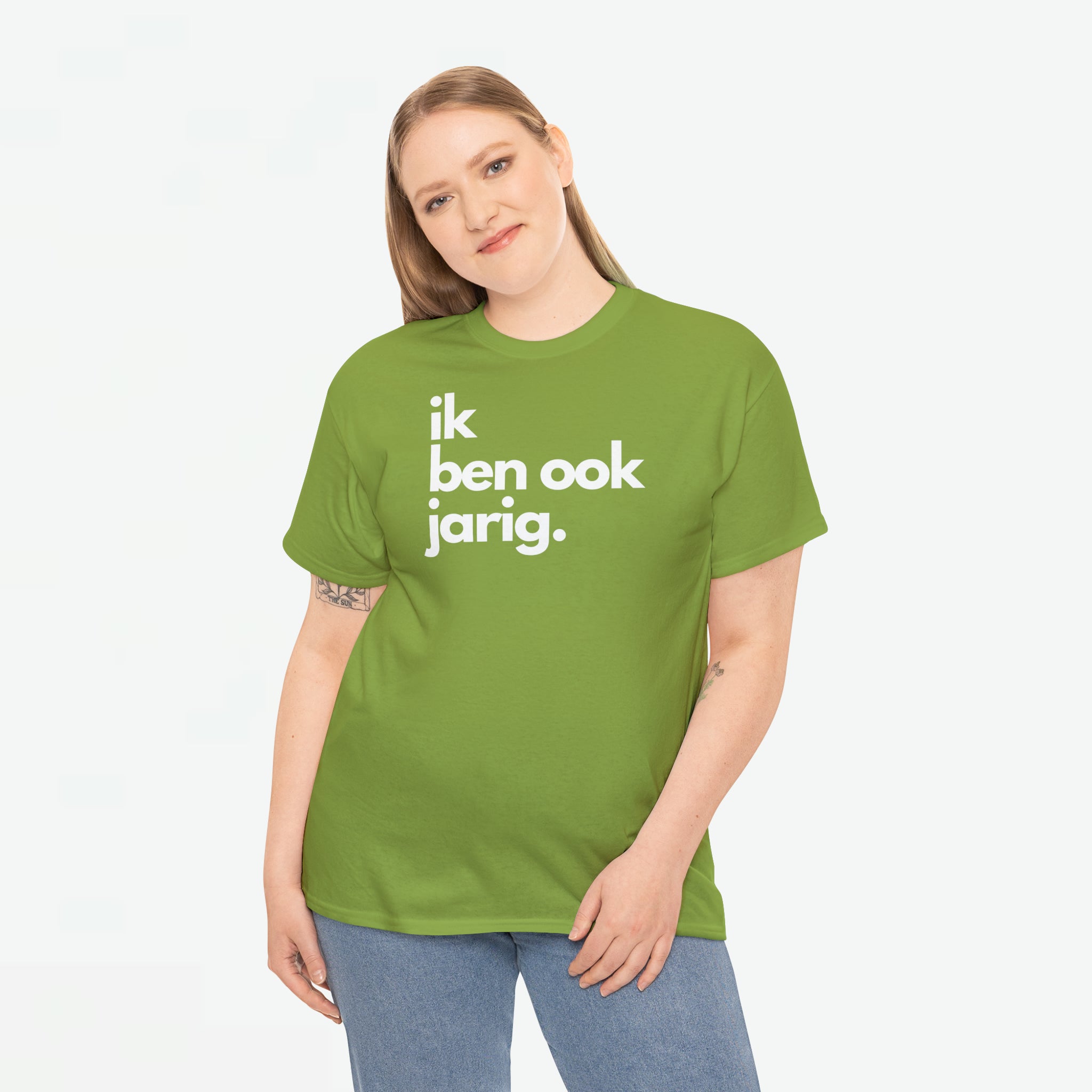 Ik ben ook jarig | Front Print | Koningsdag T-shirt | Oversized