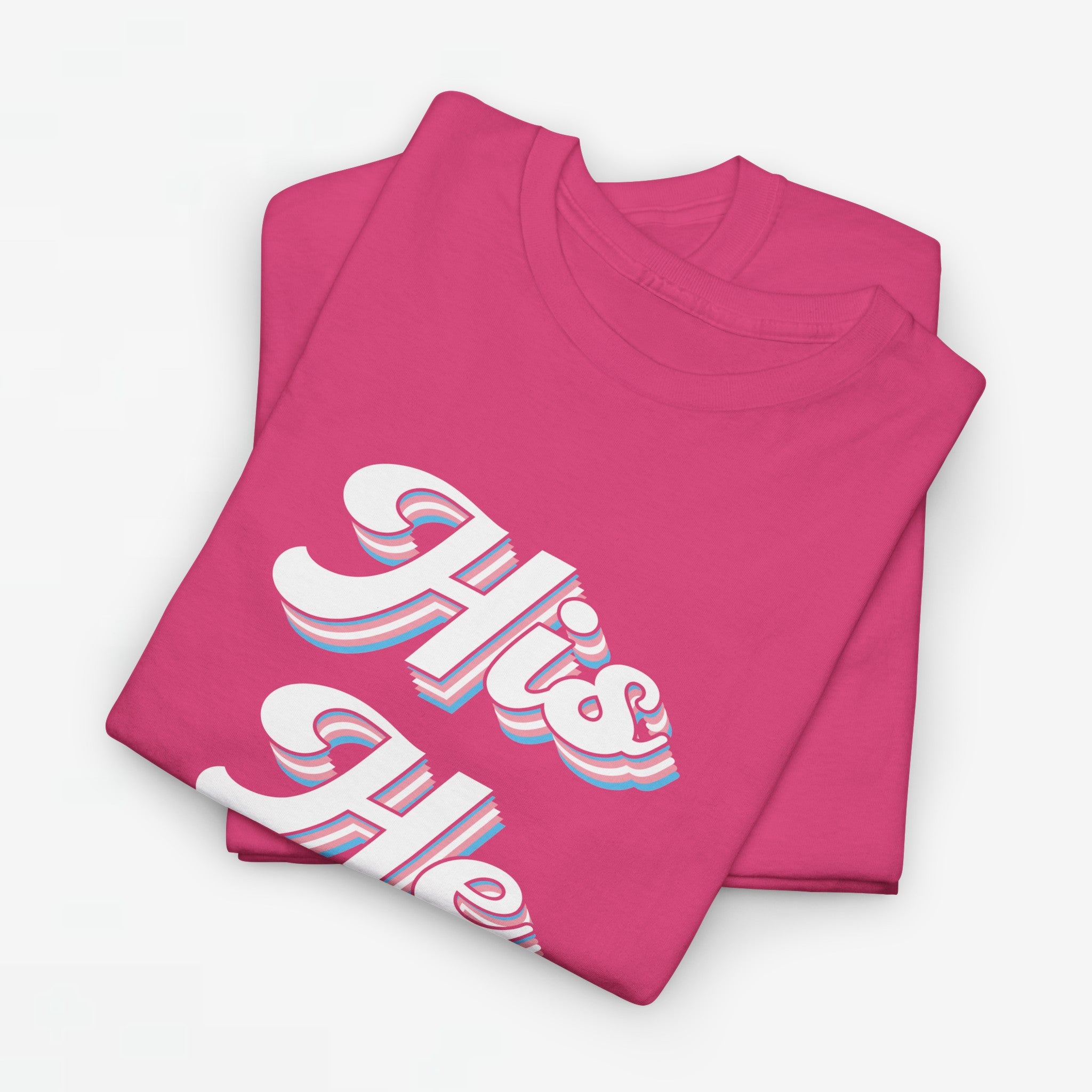 Gay Pride T-shirt - His He Him - Oversized #63