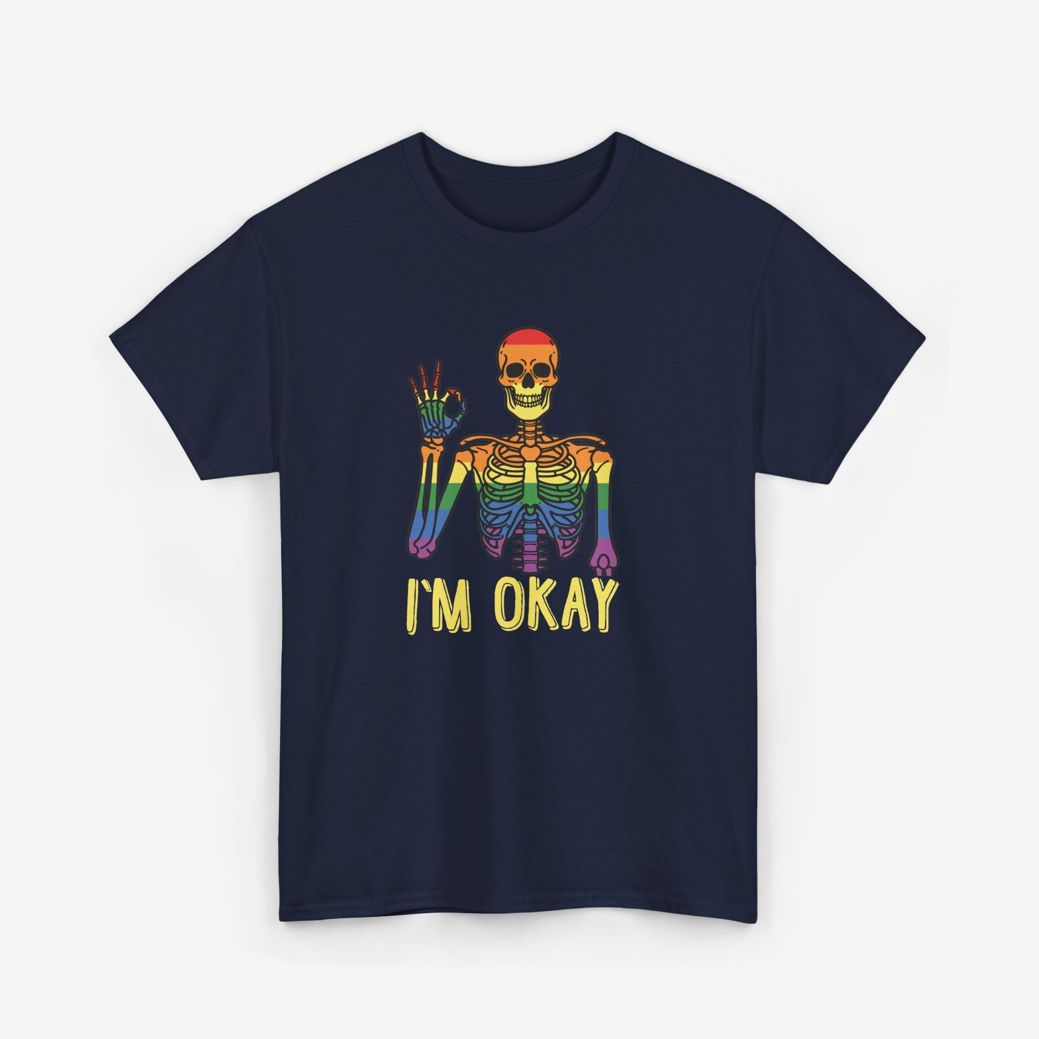 Gay Pride T-shirt - Skelet I'm Okay | SkrrtShirt