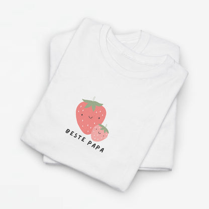 Vaderdag Papa Cadeau - T-shirt - Beste Papa Aardbei - Oversized #61