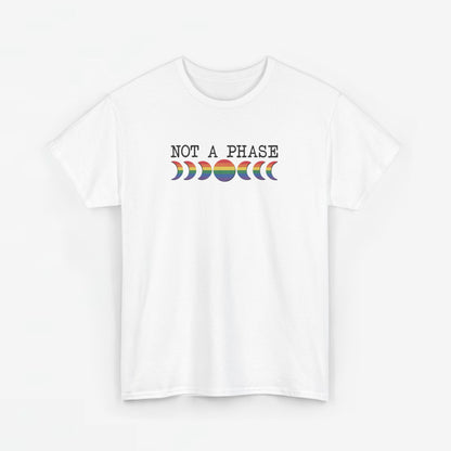 Gay Pride T-shirt - Not a phase (zwarte tekst) - Oversized #3