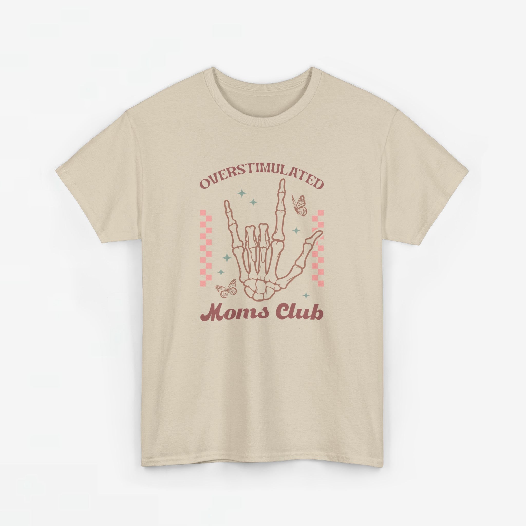 Moederdag Mama Cadeau - T-shirt - Overstimulated Moms Club - Oversized - #51
