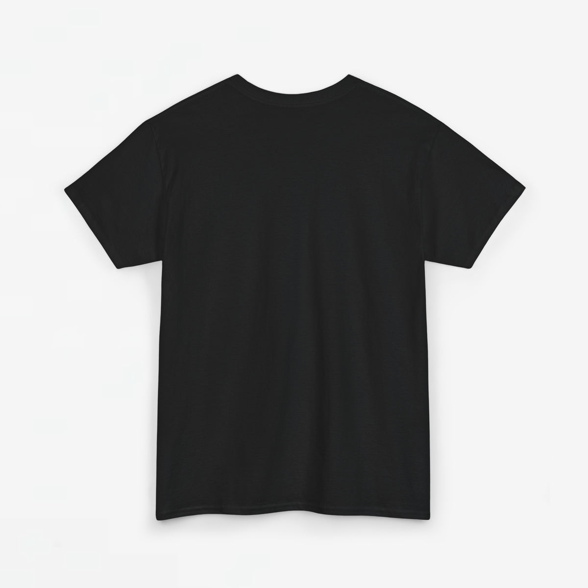 Zwart oversized T-shirt, effen achterkant zonder zichtbare opdruk