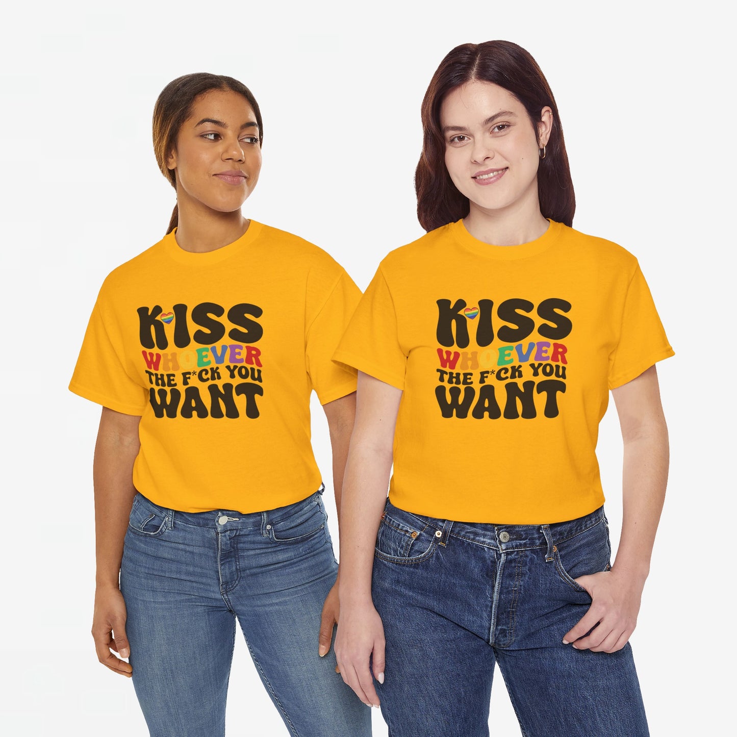 Gay Pride T-shirt - Kiss whoever the f*ck you want - Oversized #34