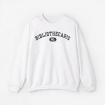 Witte trui met ronde hals en print 'BIBLIOTHECARIS NL' op de borst