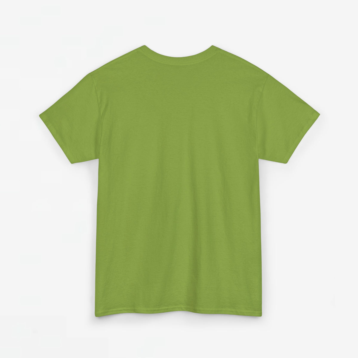 Groene oversized T-shirt zonder zichtbare print, effen achterkant