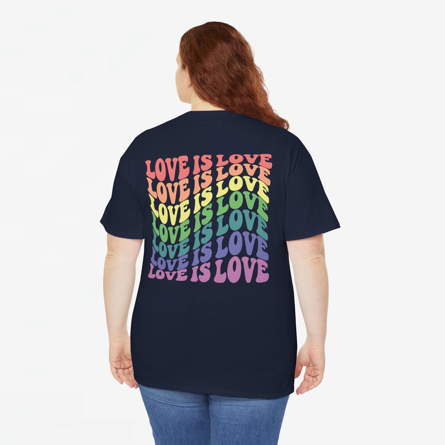 Gay Pride T-shirt - Love is Love - Back Print - Oversized #7